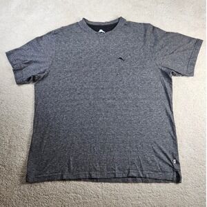 Men's Tommy Bahama Classic Gray Stripped Marlin Logo Crew Neck T-Shirt Sz Medium